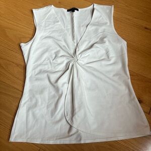White Banana Republic vest top with drapey twist.